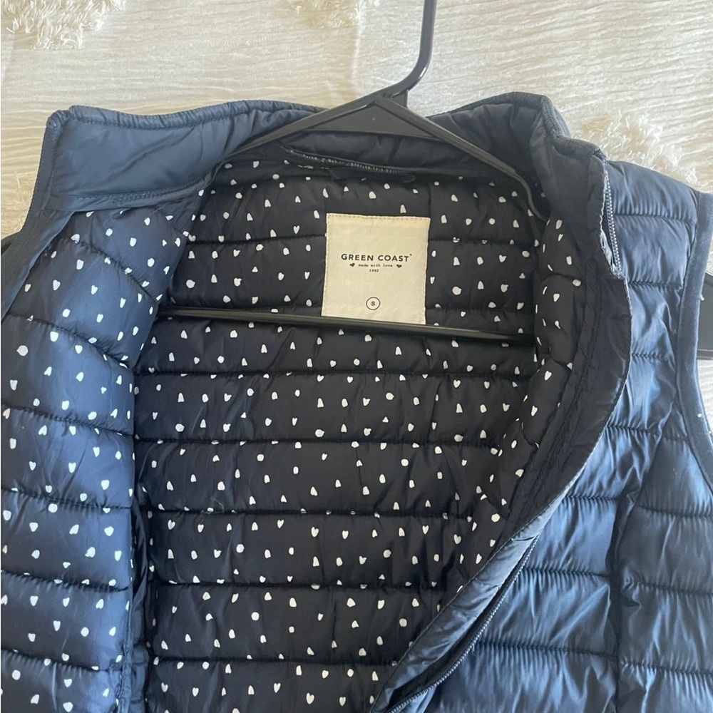 Green Coast Black Puffer Vest